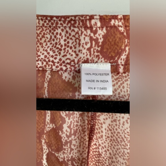 NWOT Gorgeous Sheer Brown Python Design 3/4 Bell Sleeve Kimono Swimsuit Coverup - Picture 16 of 17